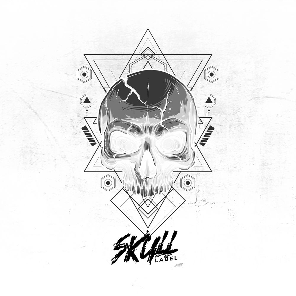 Skull Label Logo
