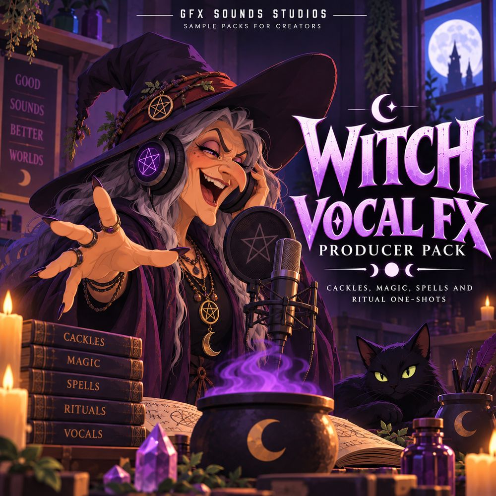 Pochette de Witch Vocal FX Producer Pack – Cackles, Spells and Magic One-Shots