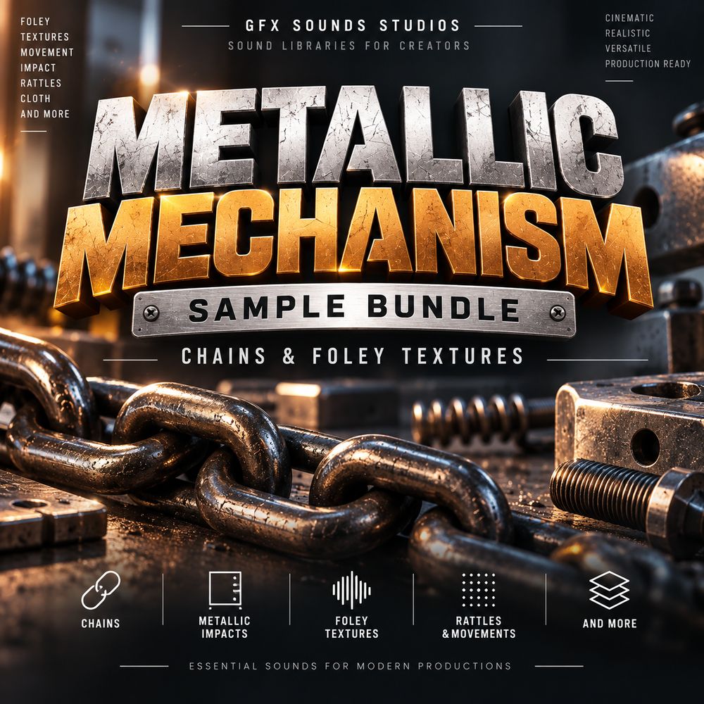 Artwork of Metallic Mechanism SFX Bundle – Locks, Gears and Chains Sounds