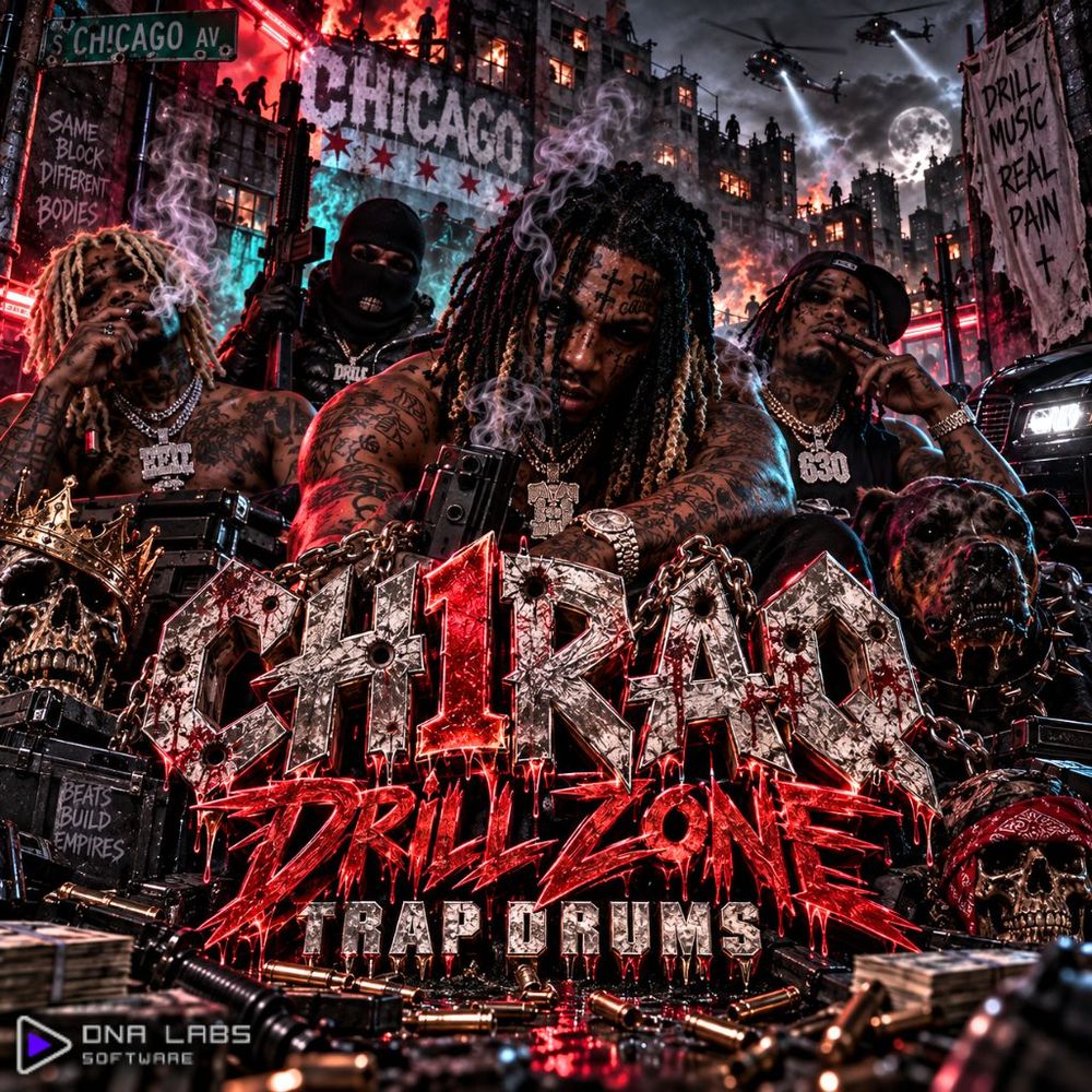 Pochette de CH1RAQ Drill Zone Trap Drums