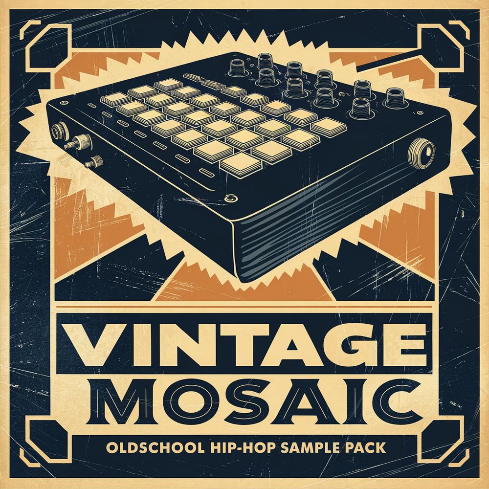 Arte de Vintage Mosaic - Oldschool Hip-Hop