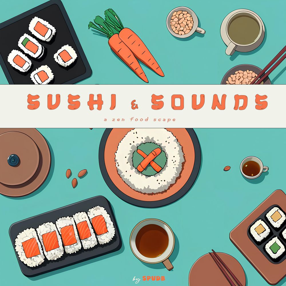 Arte de "SUSHI & SOUNDS - A ZEN FOODSCAPE" / ORGANIC / TEXTURES / ASMR / FIELD RECORDING / FOLEYS
