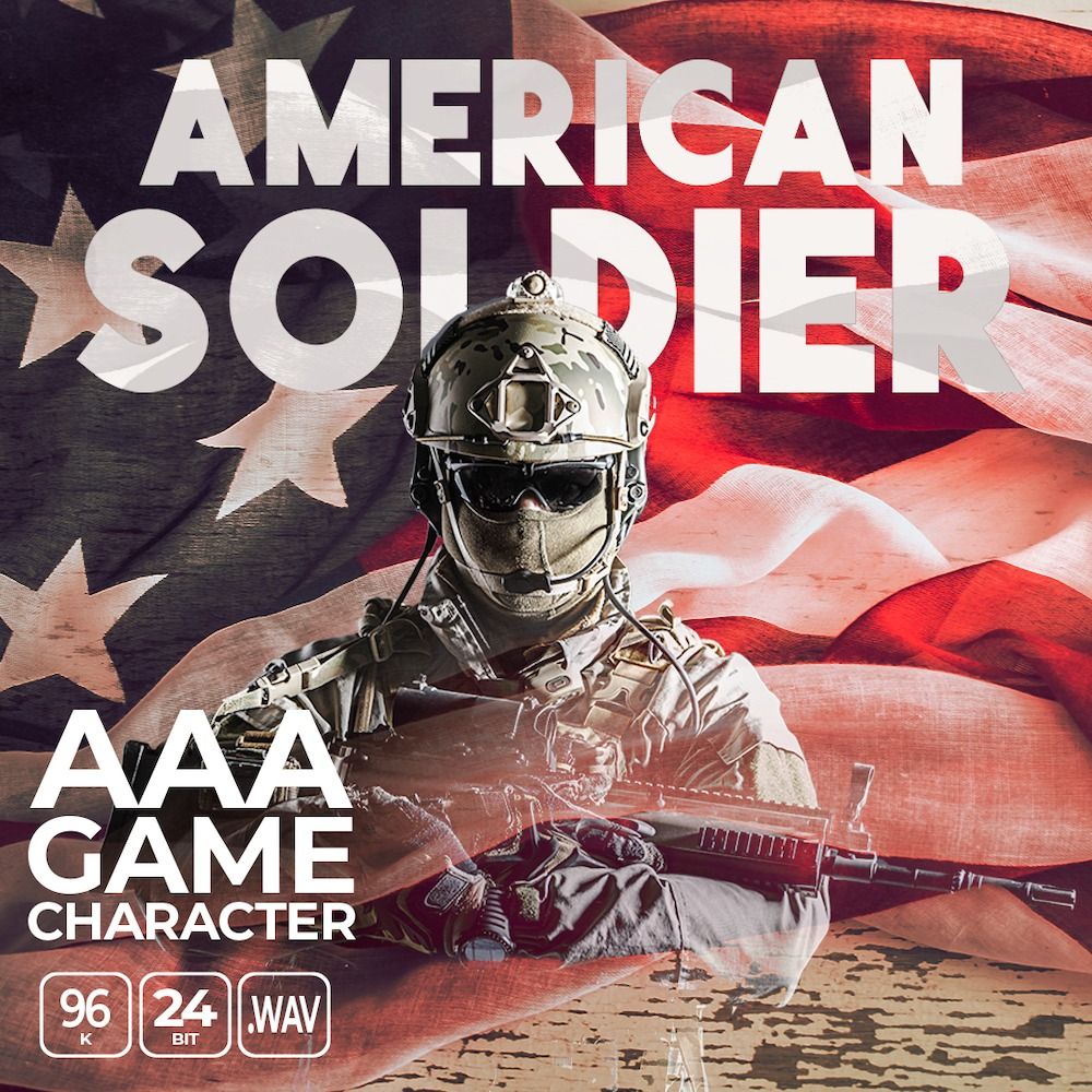 Arte de AAA Game Character American Soldier - Male