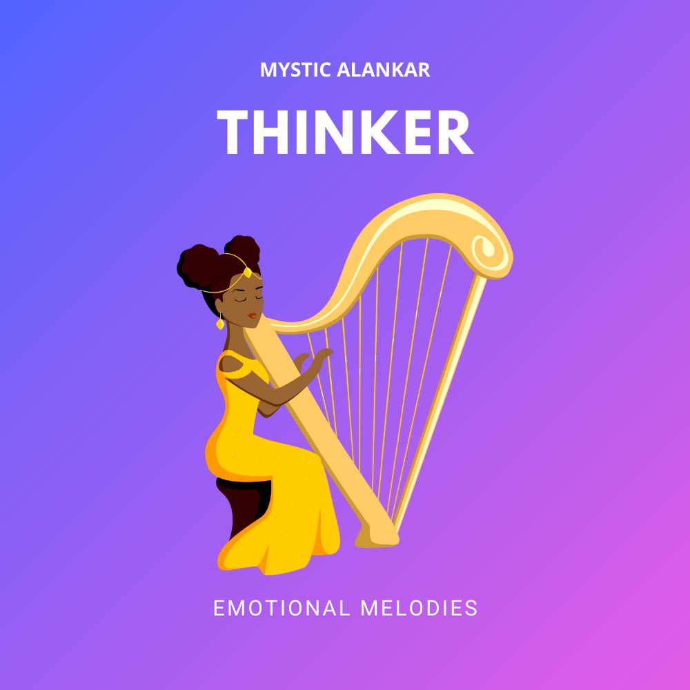 Arte de Thinker - Harp & Piano Keys