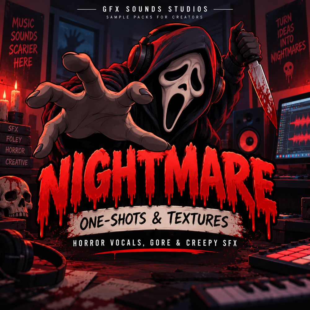 Arte de Nightmare One-Shots & Textures – Horror Vocals, Gore & Creepy SFX