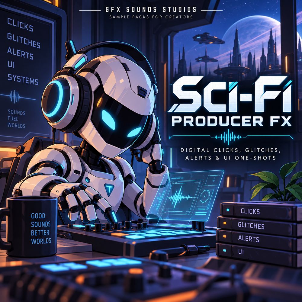 Pochette de Sci-Fi Producer FX – Digital Clicks, Glitches & UI One-Shots