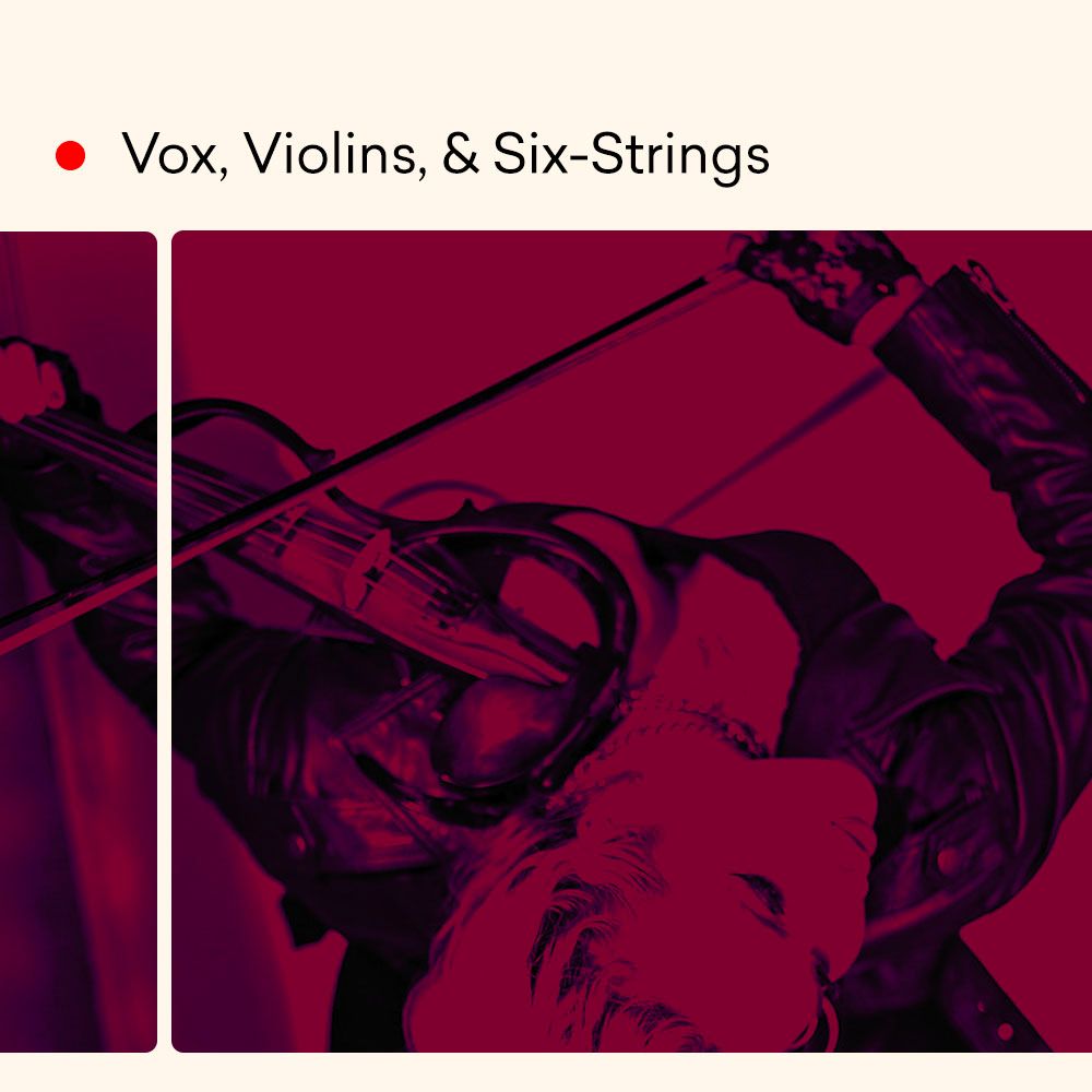 Artwork for Vox, Violins, & Six-strings